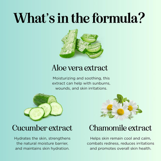 Soothing Aloe After Sun Spray - Rehydrating Aloe Spray for Sunburn Relief for Cooling After Sun Care with Vitamin E Hyaluronic Acid & Cucumber Extract - Vegan Cruelty Free & Dermatologist Tested