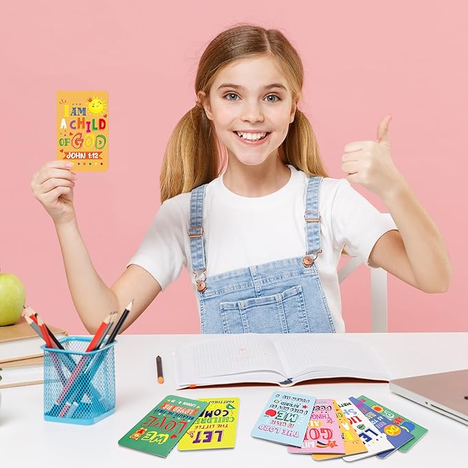 24Pcs Bible Verse Notepads,Mini Religious Pocket Notebooks Motivational Christian Small Inspirational Notepads Journals Gift Bulk Prizes for Kids Teacher School Home Travel Supplies (Bible Colorful)