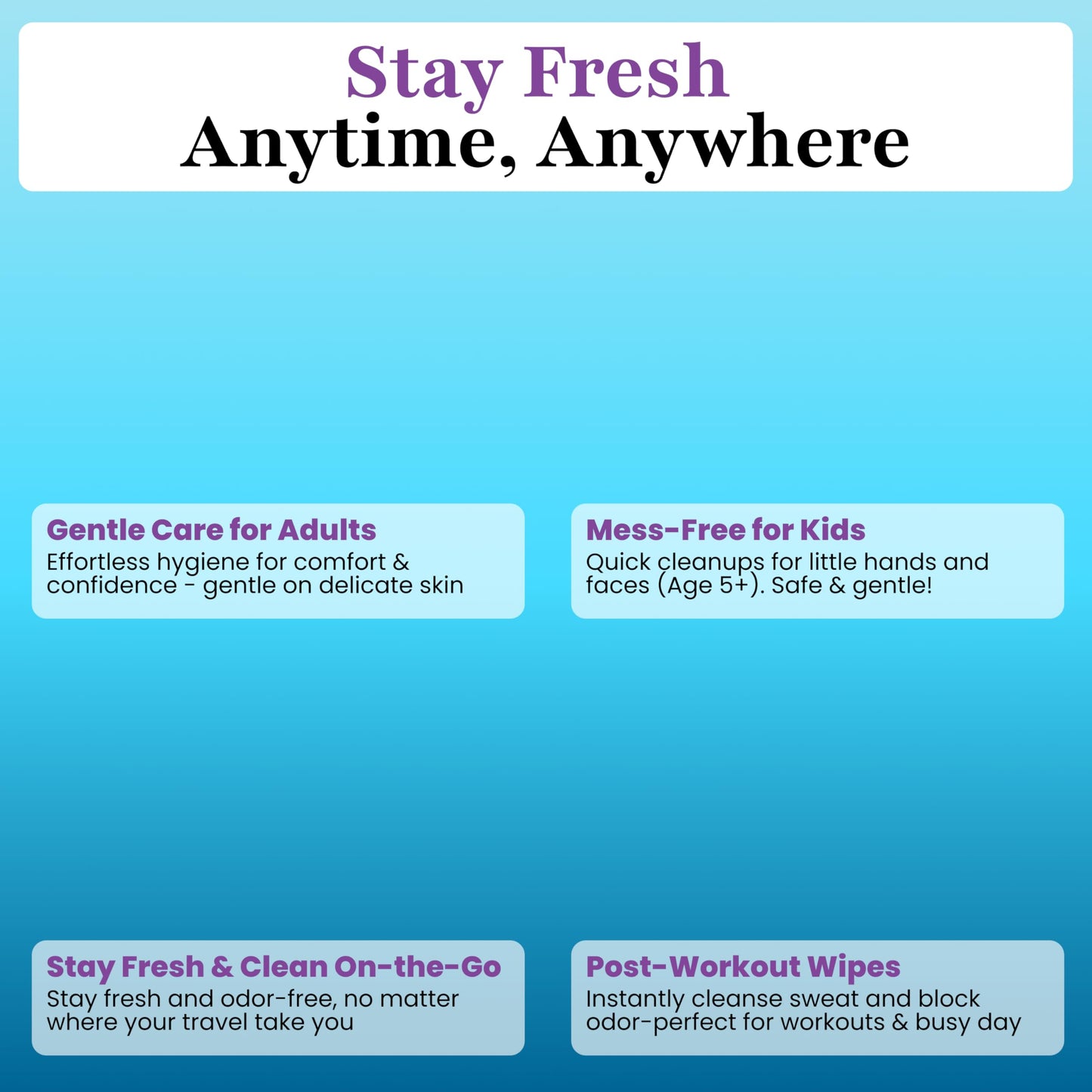 Zero Trace Travel Deodorant Wipes - 60 Count- 24 Hour Odor Control - Aluminum Free Hypoallergenic Mini Deodorant For Women and Men - Individually Wrapped Underarm & Body Wipes- Fresh Botanics