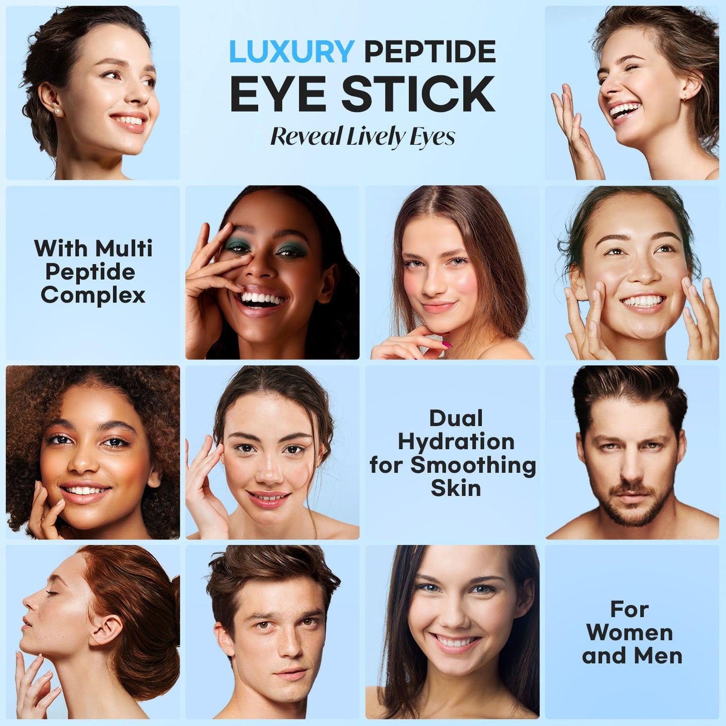 CITYGOO Retinol Eye Stick With Collagen, Hyaluronic Acid For Dark Circle, Under Eye Cream Anti Aging, For Puffiness and Bags Reduces Fine Lines (Peptide Moisturizing Eye Stick, 1pcs)