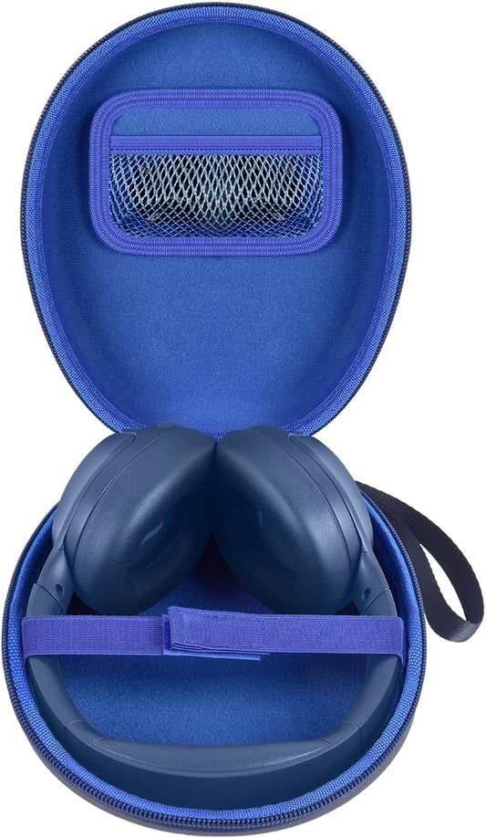 Comecase Universal Headphone Case Comepatible with JBL/for Beats/for Sony/for Bose Max Over Ear Headphone and More, Travel Carrying Box for Bluetooth Wireless Headset (Blue)