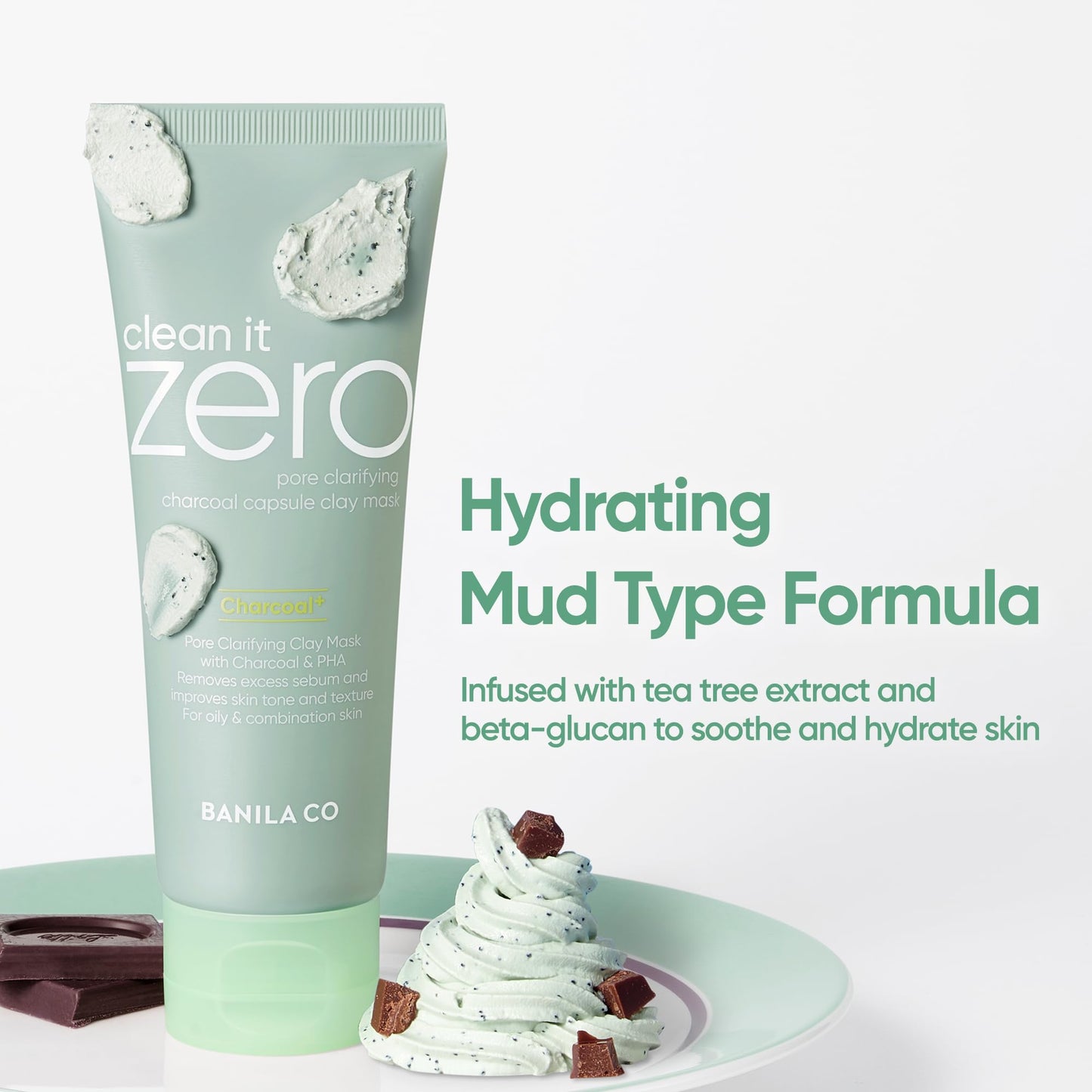 BANILA CO Clean It Zero Charcoal Capsule Pore Polish Mask | Gentle Exfoliating Facial Polish with Charcoal PHA Capsules & Green Clay | Korean Skincare for Oily & Sensitive Skin (100g / 3.53 oz)