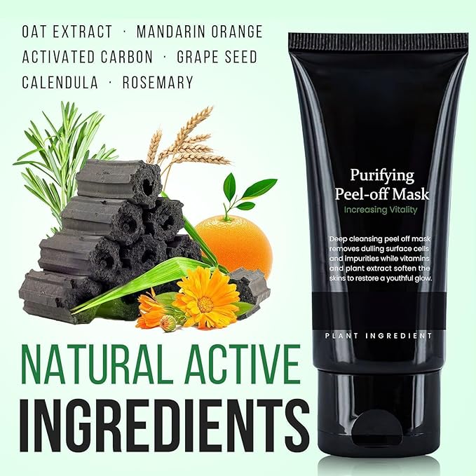 Blackhead Remover for Face - Peel Off Black Mask, Charcoal Mask, Nose Blackhead Pore Remover Deep Cleansing Blackhead Pores Acne