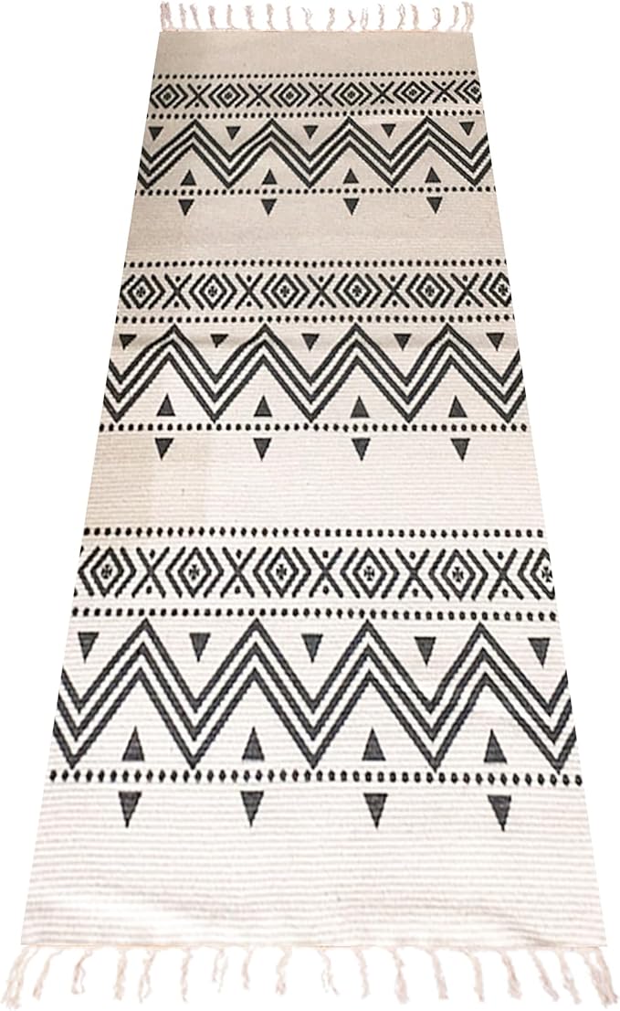 Cifupy Handmade Organic Yoga Mat made with Organic Cotton Yoga Mat - Non Slip Hand-Woven Foldable Yoga Rug Provides Excellent Comfort, Traction & Support for Indoor & Outdoor Use - 24 x 72 Inches