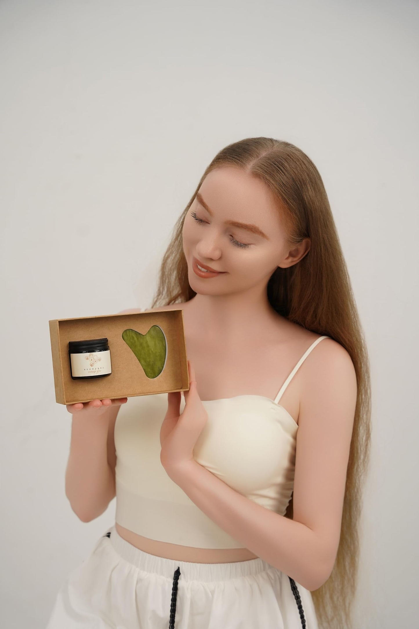 Beehydra Tallow Balm & Gua Sha Set – Grass-Fed Tallow Moisturizer for Face, Body & Hands – Natural & Fragrance-Free Skincare