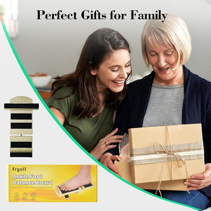 Ankle Balance Board for Ankle Strengthener & Physical Therapy - Adjustable Single Leg Board for Recovery from Sprains, Plantar Fasciitis | Stability Trainer with Video Guide and Carry Bag