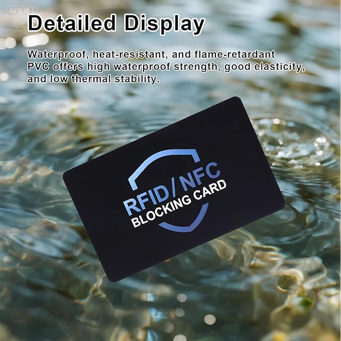 6pcs RFID Blocking Cards, Slim Easy to Use NFC Debit Credit Cards Passport Protector for Men Women Wallets