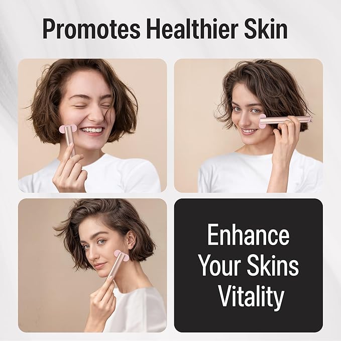 4-in-1 Red Light Therapy Wand for Face with Travel Case – Facial Rejuvenation Device for Home Use with Adjustable Head – Portable Beauty Tool for Skin Health and Anti-Aging