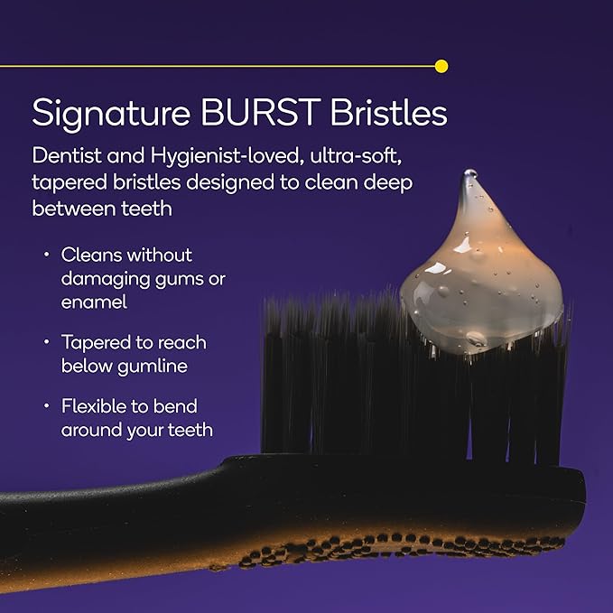 Burst Pro Sonic Advanced Electric Toothbrush for Adults (Rose Gold) | Soft Bristles | 33,000 Vibrations | Long-Lasting Battery and Multiple Brushing Modes