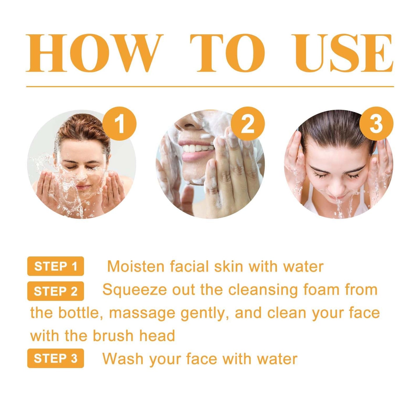 Axnzp 2 Pcs Turmeric Face Wash With Brush, Deep Cleansing Exfoliating Glow Wash Turmeric Facial Cleanser. ﻿