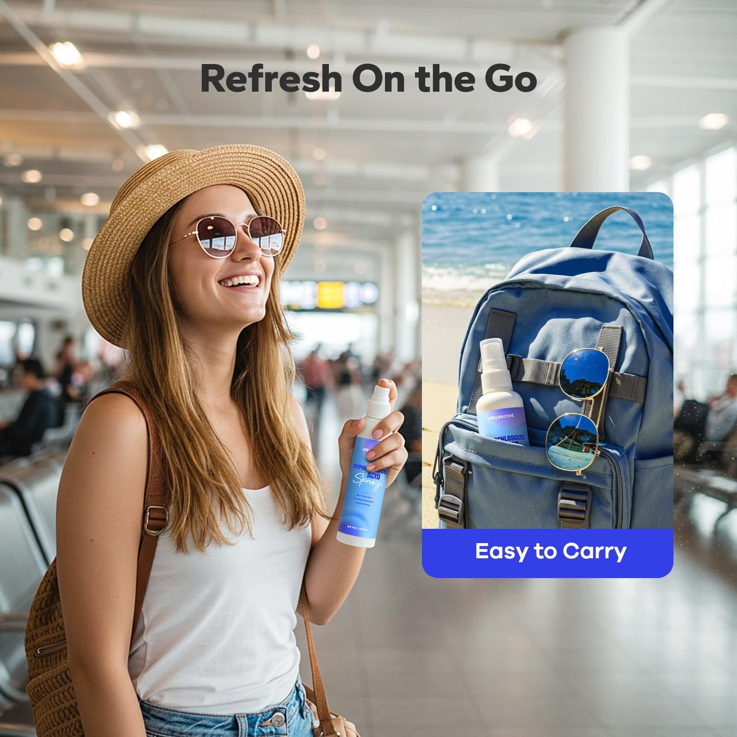 SilkySecret Hypochlorous Acid Spray (5 Fl Oz), Hypochlorous Acid Spray for Face & Body, Eyelid Cleanser, HOCl Facial Mist for Skin Cleansing & Soothing, Sensitive& Redness Reducing Skin Care