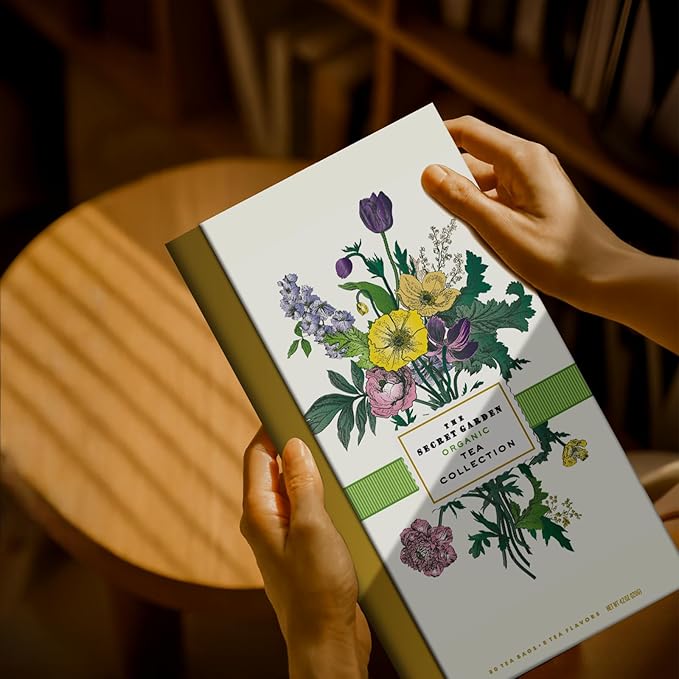 Life Plus Style Gourmet The Secret Garden Organic Tea Gift Set 80 Tea Bags 8 Flavours Green & Black Wellness Sampler Tea Set Collection with Mango & Fruit Infusions Premium Birthday Gift for Women