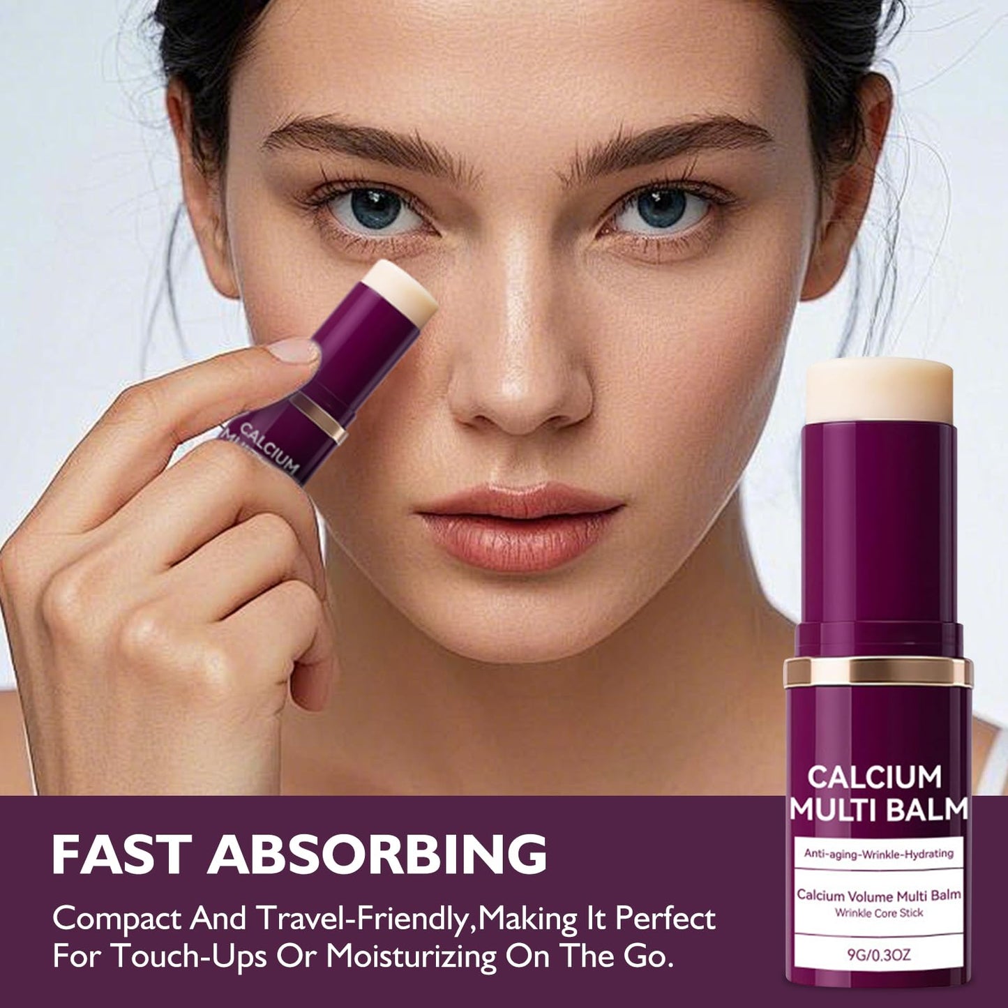 Calcium Volume Multi Balm, Wrinkle Core Stick, Collagen Moisturing Stick, Cemenrete Calcium Multi Balm Anti-aging, Sagging, Wrinkles(2PCS)