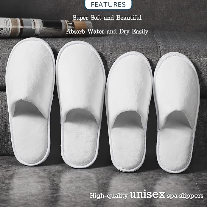 6-10 Pairs Spa Slippers, Non Slip Disposable Slippers For Guest, Washable Reusable, Which Can Be Used As Women Men, House, Indoor, Bathroom, Bedroom, Hotel, Bride Slippers