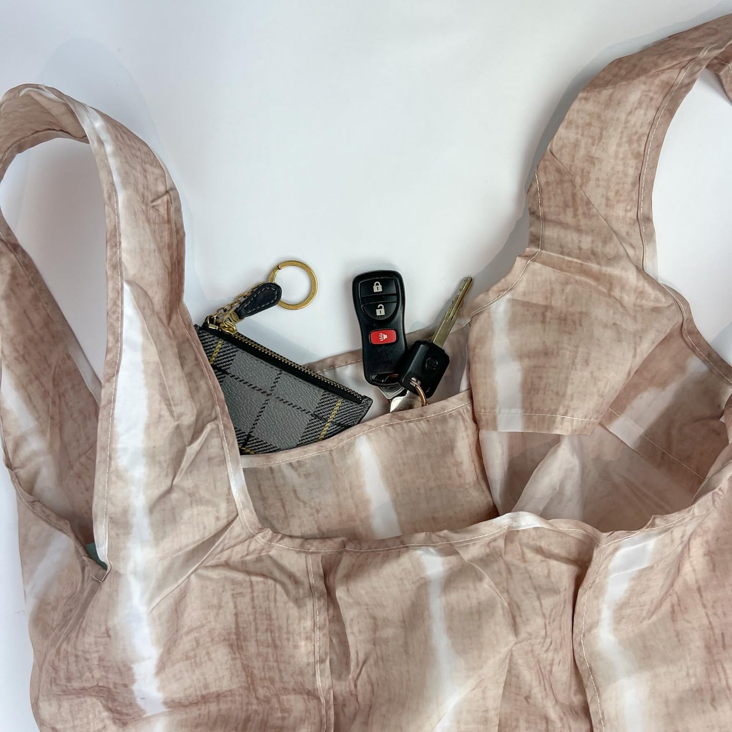 Pure Sage Reusable Grocery Bag - Stylish Shopping Bag for Groceries - Foldable Tote Bag - Medium Size - Natural Mood