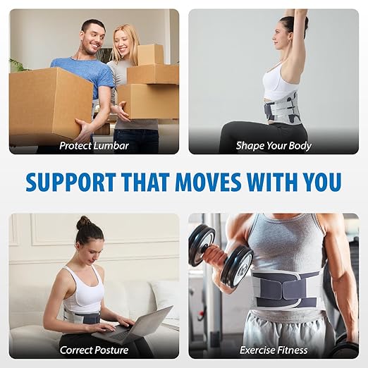Back Brace for Men Lower Back Pain Relief, Lumbar Support Belt with Breathable Pad, Adjustable Back Support Brace for Women & Men - Scoliosis, Sciatica & Herniated Disc Relief (X-Large)