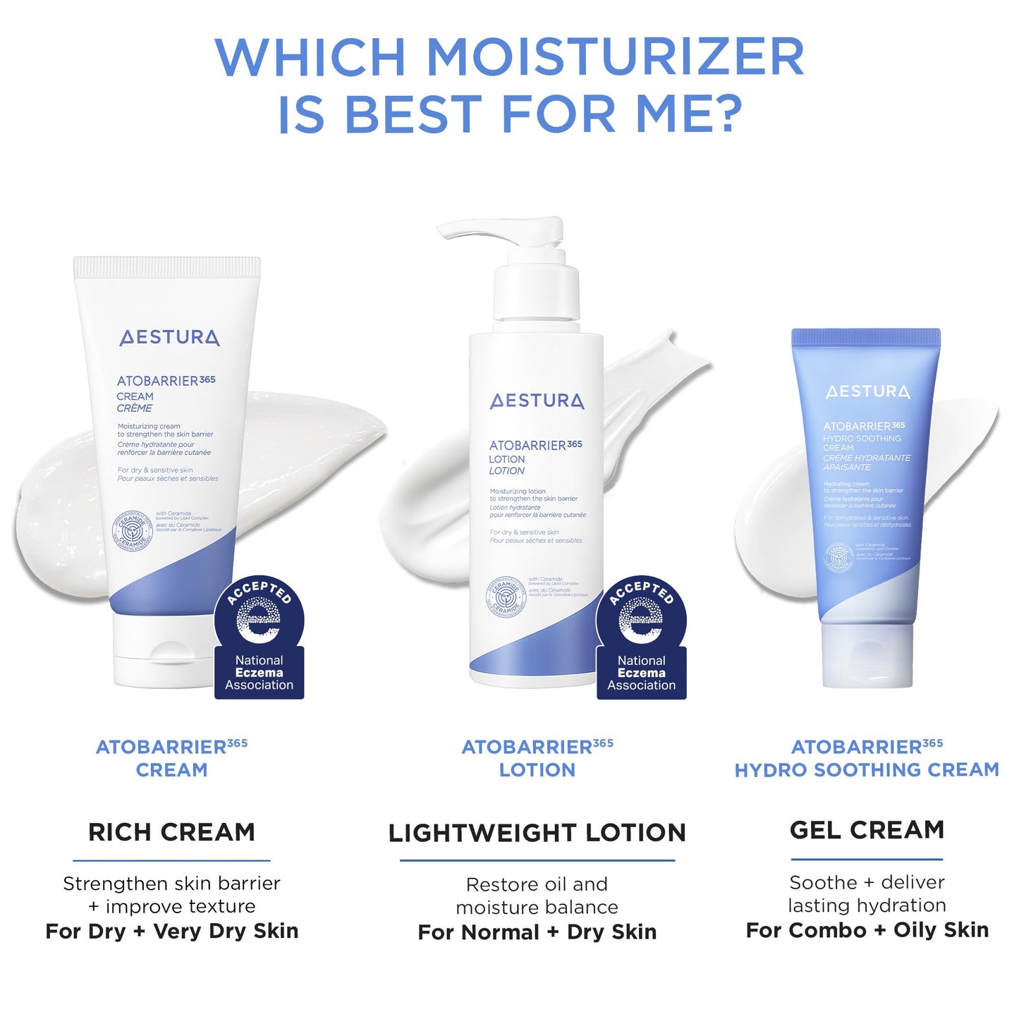 AESTURA ATOBARRIER365 Cream with Ceramides, Korean Face Moisturizer for Barrier Repair | 120H lasting Hydration, Ceramide Capsules, Dry & Sensitive Skin, Non-comedogenic, 80 mL / 2.70 fl.oz.