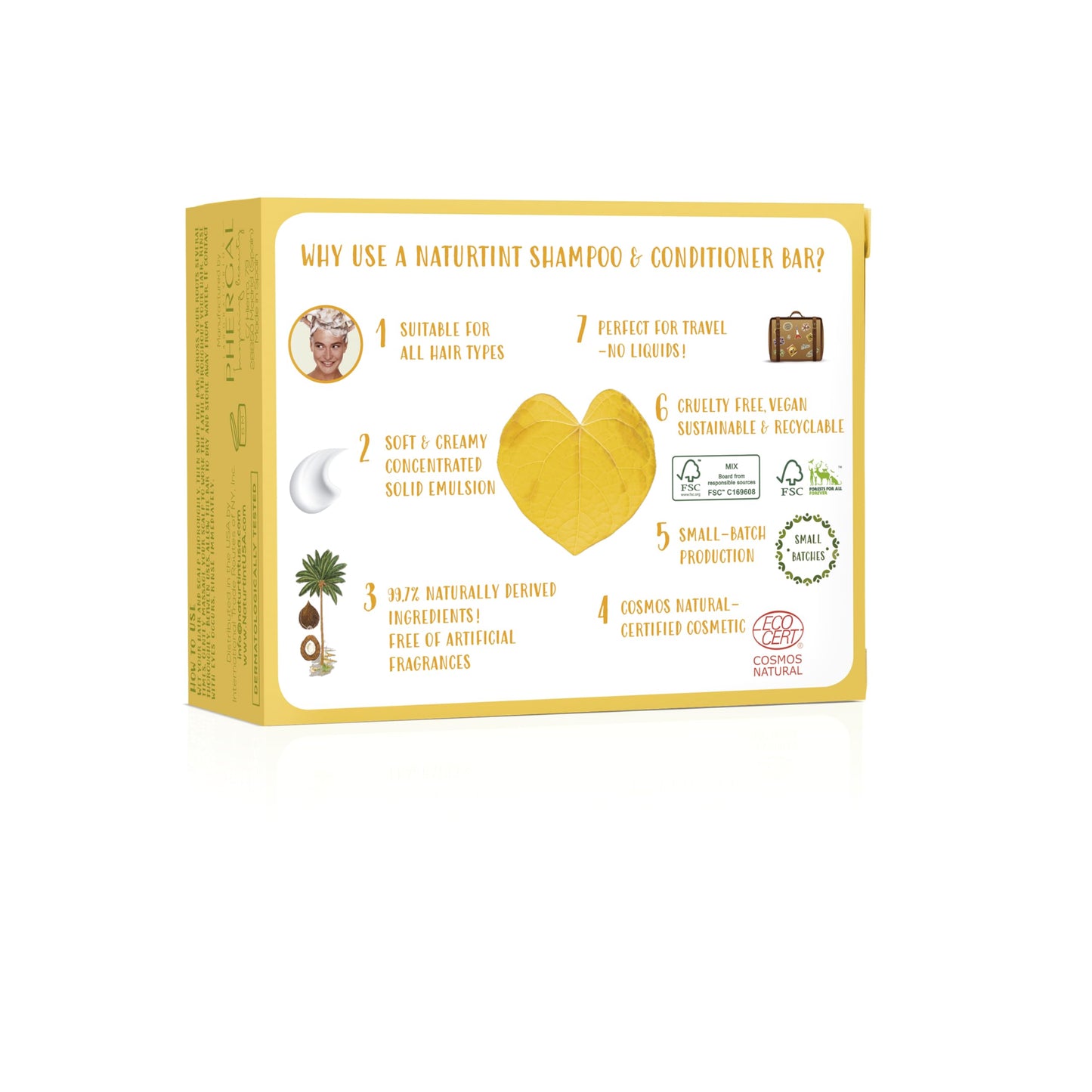Naturtint Shampoo & Conditioner Bar (Honey) - Naturally Derived Ingredients, Cruelty Free, All Hair Types, Travel Approved