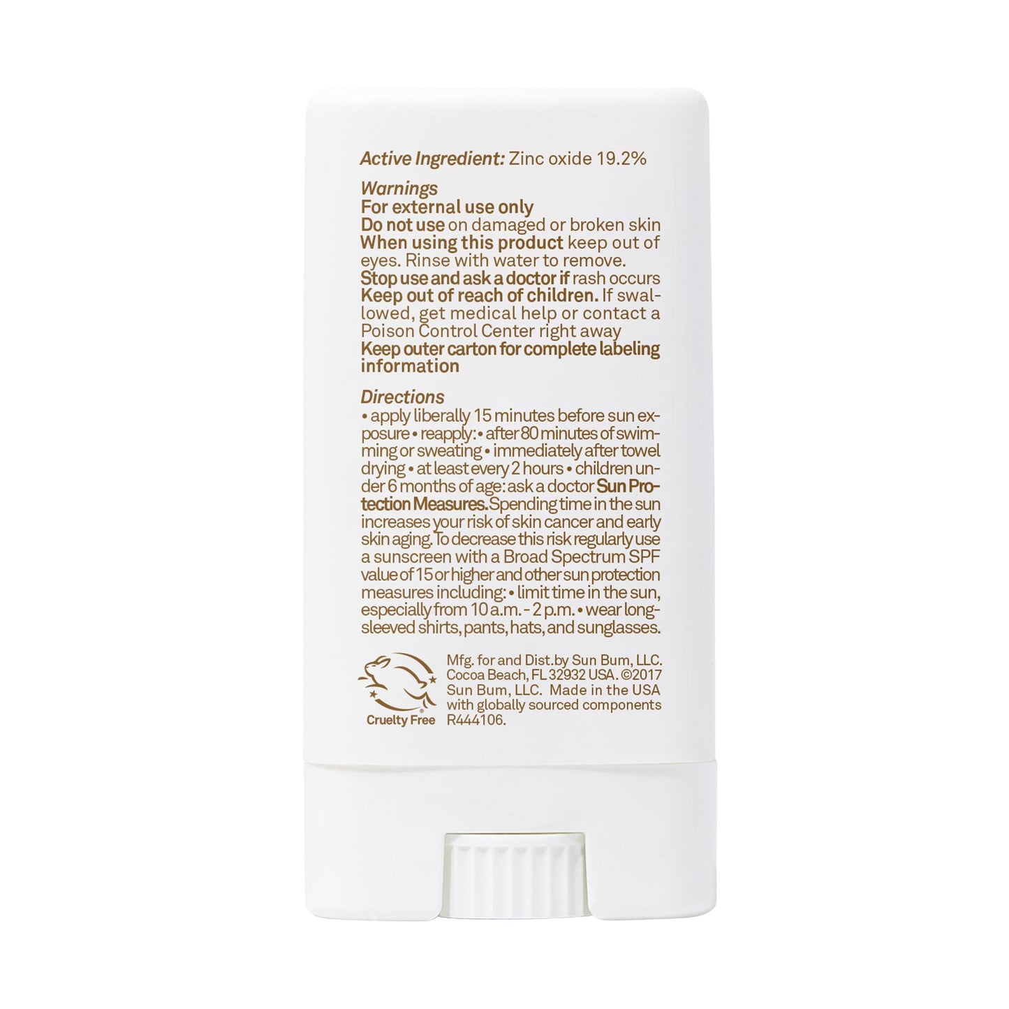 Sun Bum Mineral SPF 50 Face Stick Sunscreen - Water-Resistant Broad Spectrum Sunscreen with Vitamin E - Hawaii 104 Act Compliant (Made without Octinoxate & Oxybenzone) - Travel Size 0.45 oz