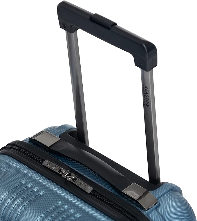 Kenneth Cole REACTION Out of Bounds Lightweight Hardshell 4-Wheel Spinner Luggage, Granite Blue, 20-Inch Carry On
