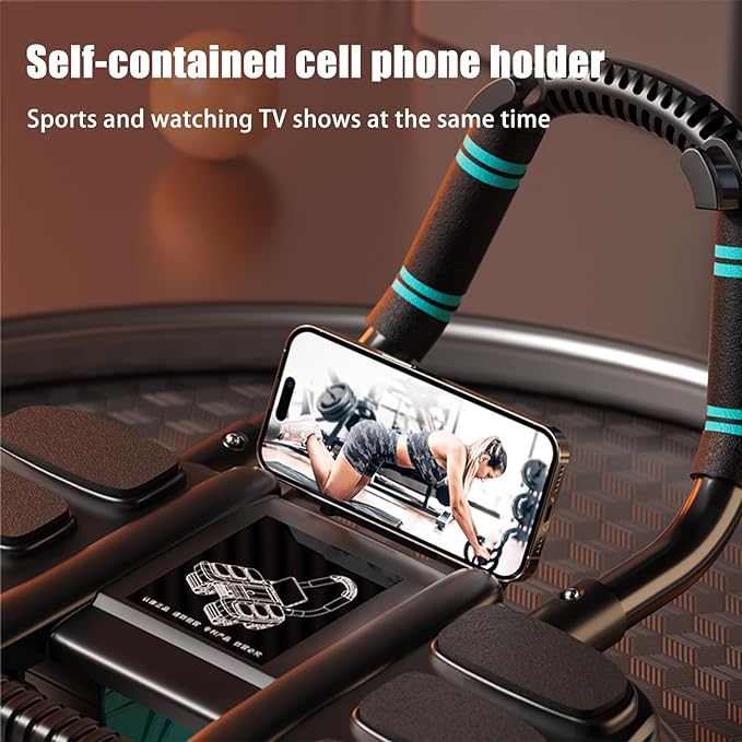 2025 New Ab Wheel Roller with Elbow Support - Automatic Rebound Abdominal Wheel Roller, The Upgraded Four-wheel Abdominal Wheel Core Workout Equipment Home Gym Abs Machine