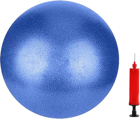 6 Inch Mini Exercise Pilates Yoga Ball for Yoga, Barre Training and Physical Therapy- Improves Balance with Inflate Pump(Black)