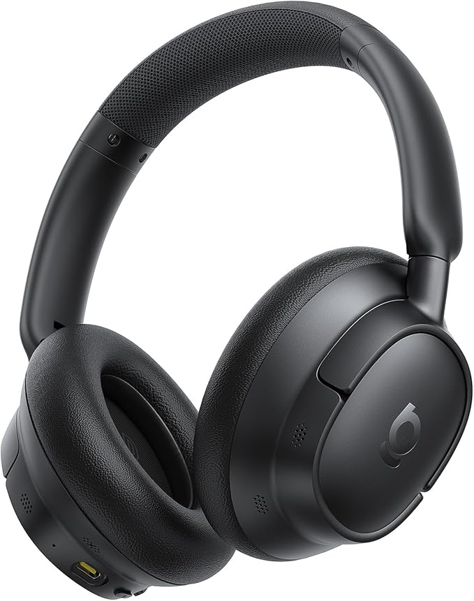 Baseus Bass BH1 NC Adaptive Active Noise Cancelling Headphones, Real-Time Adaptive Hybrid ANC, SuperBass 2.0, LDAC Hi-Res Sound, 80H Playtime, 5-Mic AI Clear Calls, Comfortable Fit, Bluetooth 6.0