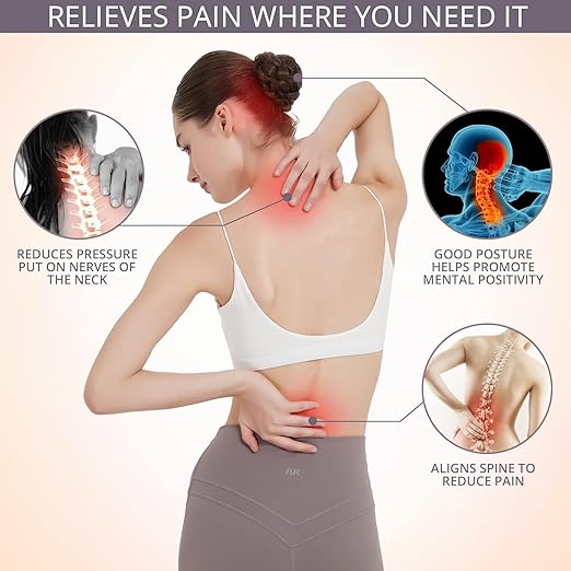 Back Posture Corrector for Women: Adjustable Shoulder Posture Brace Straightener Pain Relief (Small/Medium)