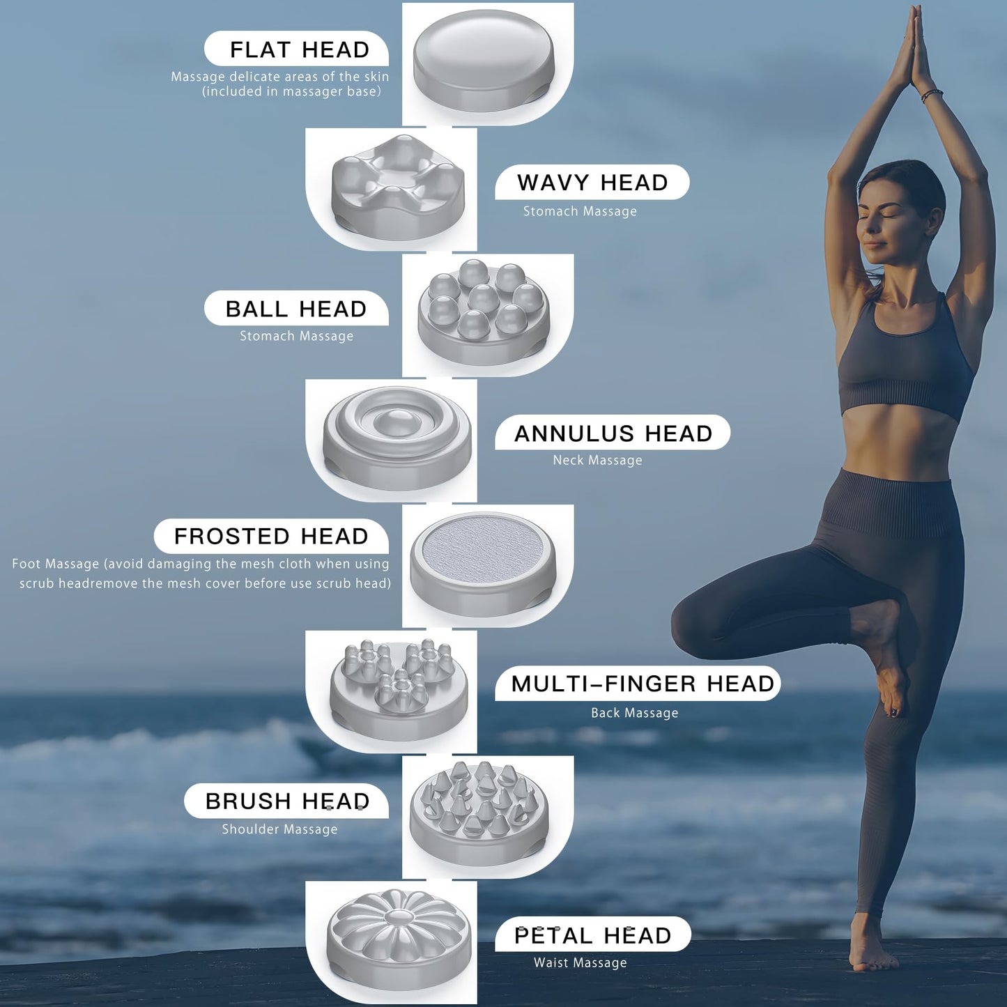 BYFUMO Cellulite Massager, Body Sculpting Machine, Lymphatic Drainage Massager, Handheld Electric Back Massager - White