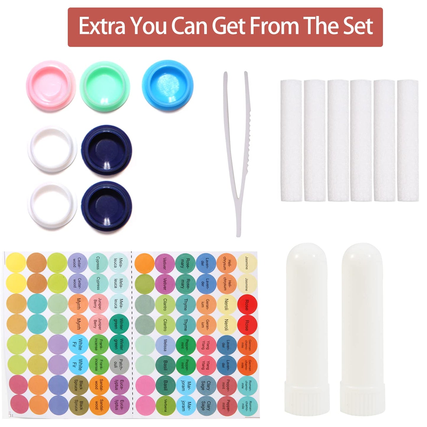 ifin Set of 24 Essential Oil Nasal Inhaler Tubes for Aromatherapy in 12 Colors. Take Your Essential Oils on The Go, Get 184 Pieces in Total!, Green, IFJL-JYG2204-A024