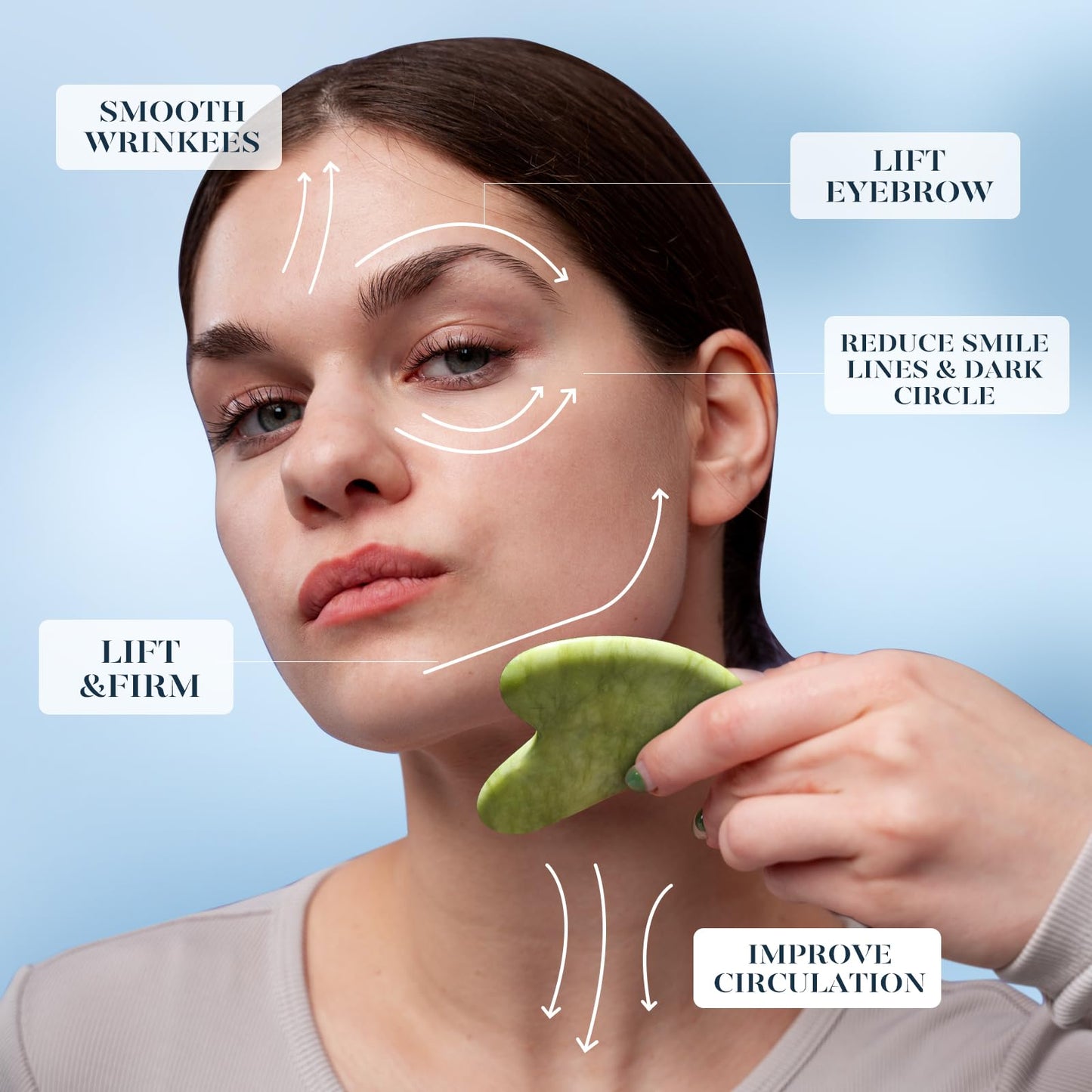 BAIMEI IcyMe Ice Roller for Face and Gua Sha Facial Tool Set, Ice Face Roller Reduces Puffiness Relieves Migraines Skin Care Tools, Self Care Gift for Women - Pink