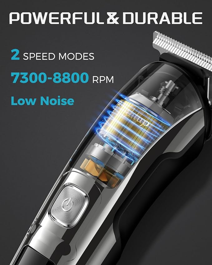 Brightup Beard Trimmer for Men - Electric Razor & Shaver, Cordless Hair Clippers Trimmers Set, IPX7 Waterproof Mens Grooming Kit for Shaving Face, Mustache, Body, Ear, Nose Hair Trimmer, Gifts for Men