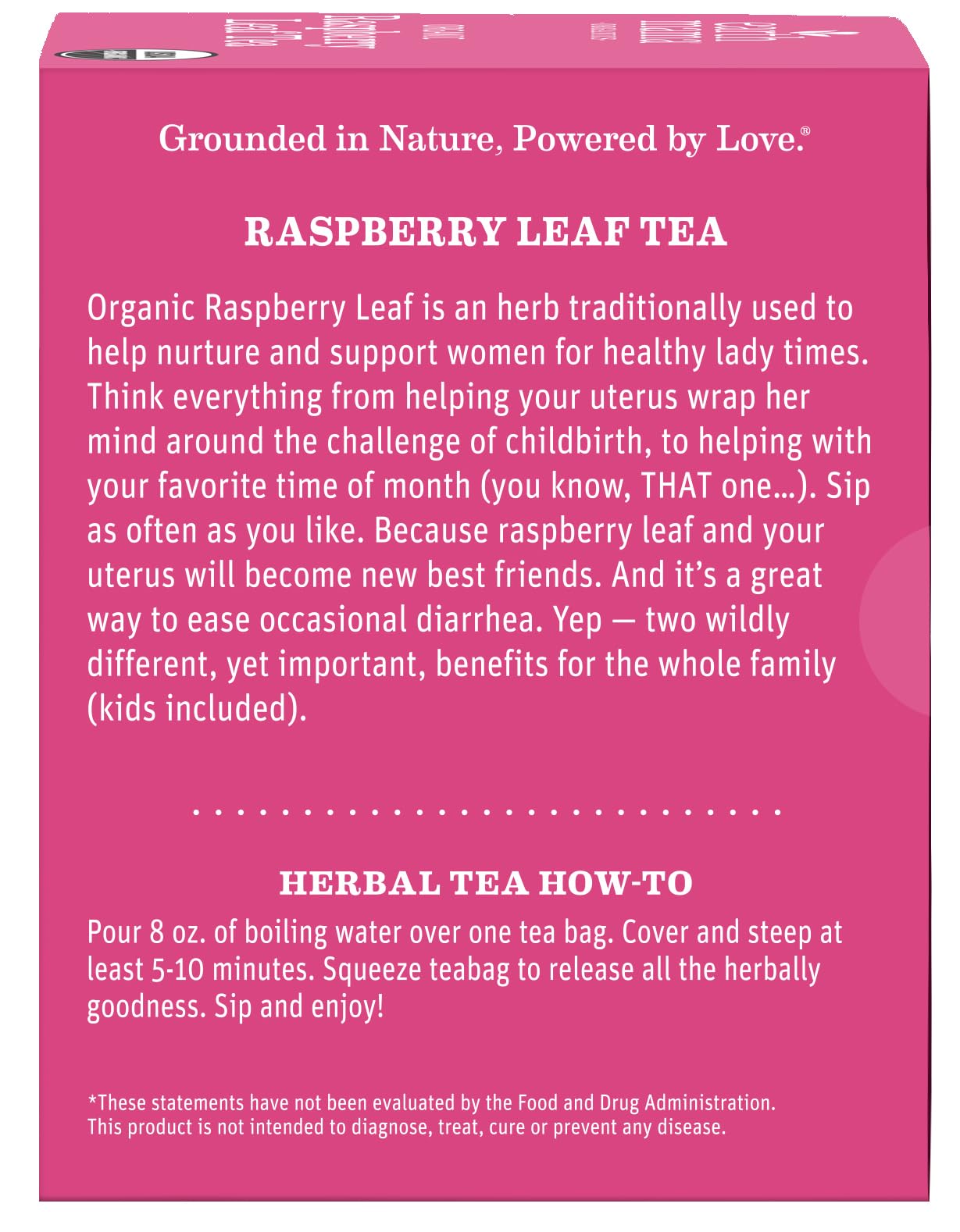 Earth Mama Organic Raspberry Leaf Tea Bags | Labor Tonic & Menstrual Support Herbal Tea, Red Raspberry Leaf Tea for Pregnancy & Postpartum Care Recovery, Caffeine Free Tea, Non GMO, (16-Teabags, 2-Pk)