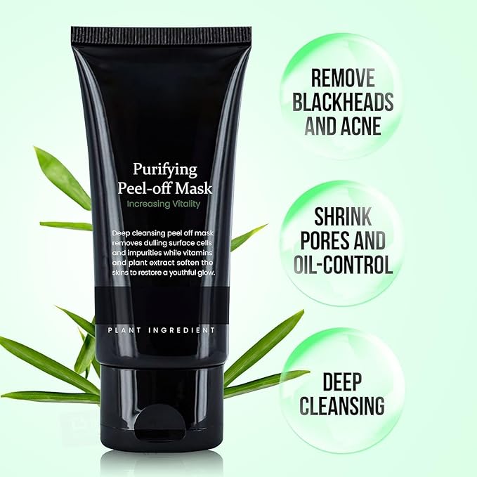 Blackhead Remover for Face - Peel Off Black Mask, Charcoal Mask, Nose Blackhead Pore Remover Deep Cleansing Blackhead Pores Acne