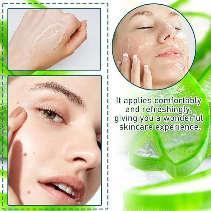 8PCS Aloe Vera Gel for Face & Body,Hydrating Travel Size Pure Aloe Vera Gel Face Moisturizer for All Skin Type,No-sticky Long Lasting Refreshing Moisturizing Fast Absorbing Aloe Cream Gel,1.05 oz(B)