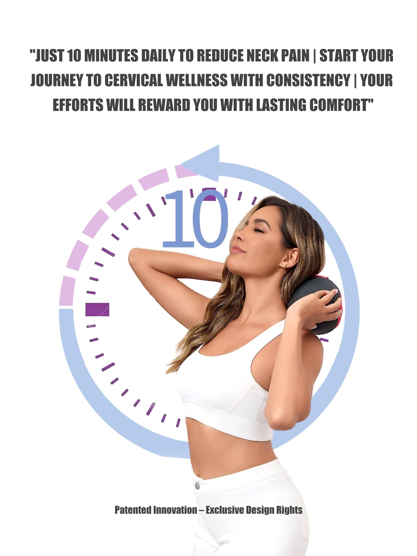 Bespilow Patented Dual-Layer Cervical Neck Roll Pillow-Comfort Top + Firm Memory Foam Base,Ergonomic Contour Support,Cooling Breathable Case- Relieves Neck Pain from Office,Travel,Sleep& Poor Posture