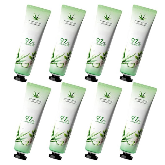 8PCS Aloe Vera Gel for Face & Body,Hydrating Travel Size Pure Aloe Vera Gel Face Moisturizer for All Skin Type,No-sticky Long Lasting Refreshing Moisturizing Fast Absorbing Aloe Cream Gel,1.05 oz(D)