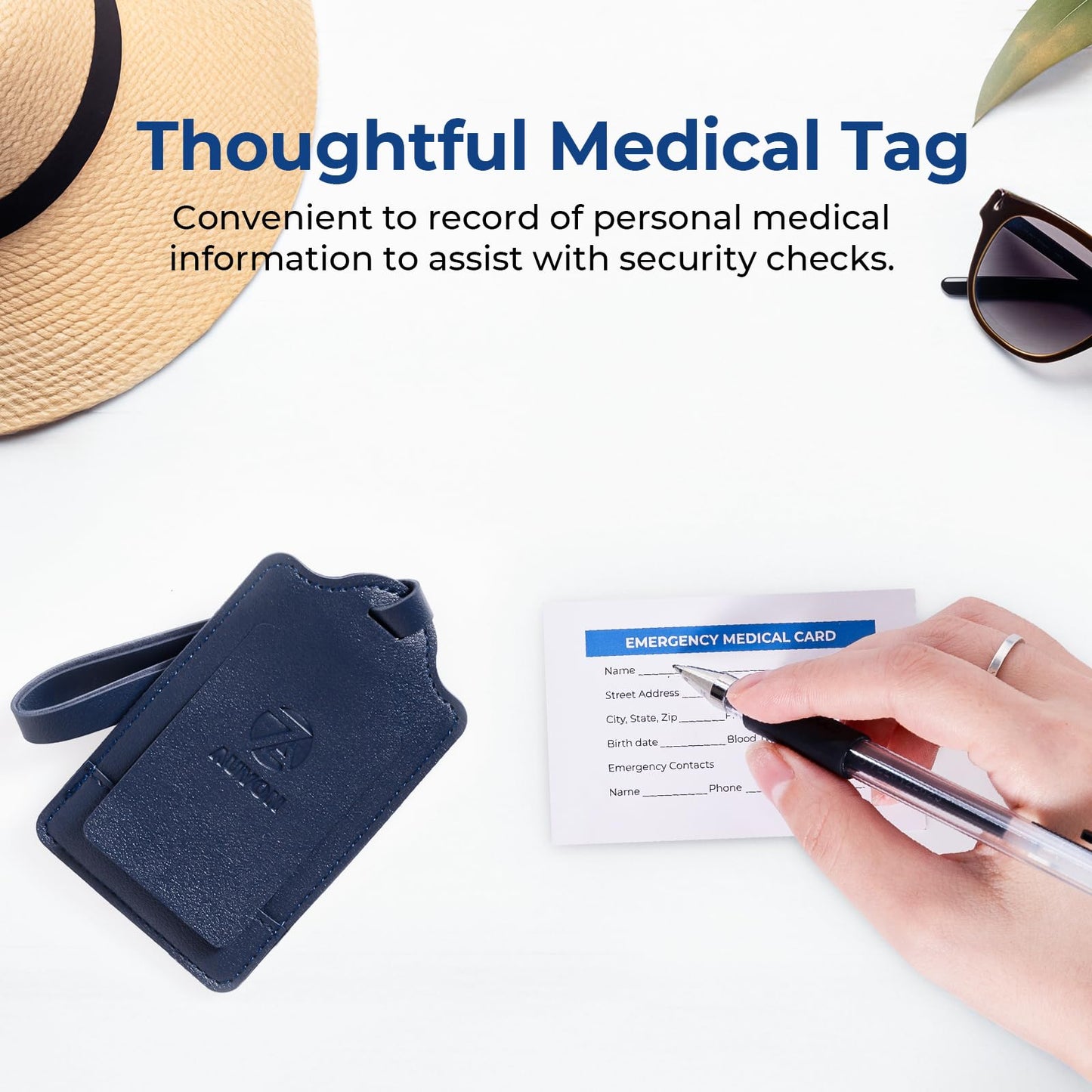 AUVON Large Insulin Pen Cooler for 3-6 Pens with Medical Tag, TSA Approved Insulin Travel Cooler with Portable Handle, Diabetic Travel Case with Gel Ice Pack and Anti-freezing Drawstring Bag