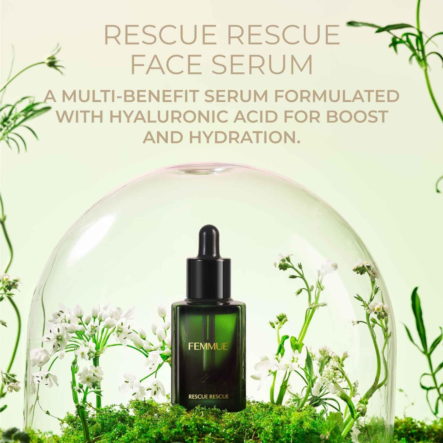 FEMMUE Rescue Rescue Hydrating Face Serum (1 oz) | Moisturizing Serum with Hyaluronic Acid | Soothing, Deeply Hydrate Skin | Korean Skin Care