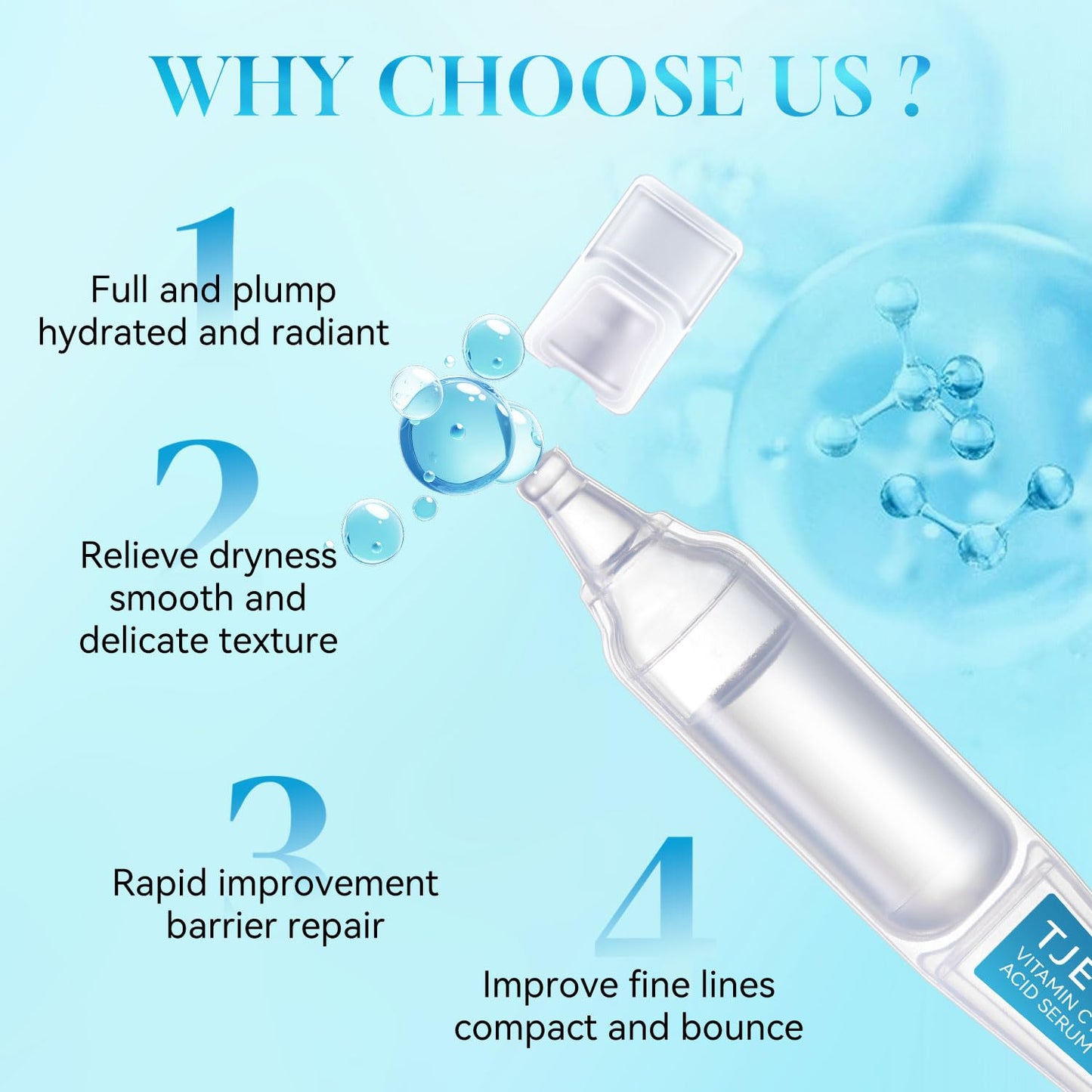 30 PCS Vitamin C Hyaluronic Acid Serum for Face, Ultra Hydrating Anti-Aging & Skin Firming Serum, Wrinkle-Reducing, Fast Absorbing, Deep Moisturizing