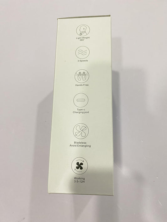 AMACOOL Bladeless Neck Fan Portable Personal Fan 5000mAh Rechargeable Battery Operated Wearable Fan for Women Men Outdoor Sport Travel Patio Garden Work Home Kitchen(Black)