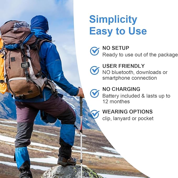 3D Pedometer for Walking, Simple Walking Step Counter with Removable Clip and Lanyard, Step Tracker with Large Digital Display, Accurately Track Steps for Women Men Seniors