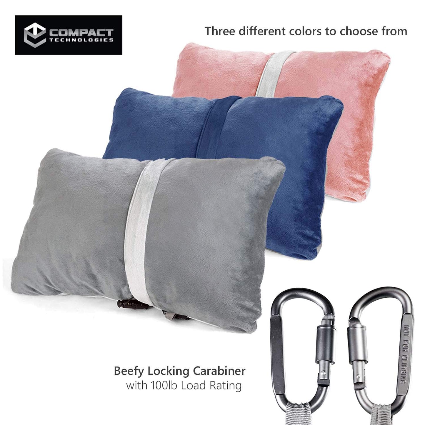 Compact Travel Pillow Made with Shredded Memory Foam and Super Soft Fleece Fabric for Ultimate Comfort in Travel. Patented Design Rolls and Compacts Small for Travel. (Pink)