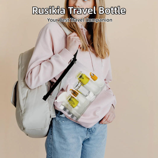 12Pack Premium Glass Travel Size Bottles, Mini Makeup Containers 1.3/0.7/0.3oz TSA Approved Gold Travel Skincare Containers Refillable BPA Free Leak Proof with Pump Spray for Liquid Toners Serum Cream