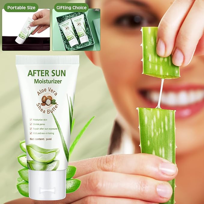 12 Pcs After Sun Lotion Mini Aloe Vera Lotion Bulk Travel, 1 oz Travel Size Aloe Vera Skin Moisturizer Organic Mini Sunscreen Bulk Party Favor Moisturizing for Face and Body