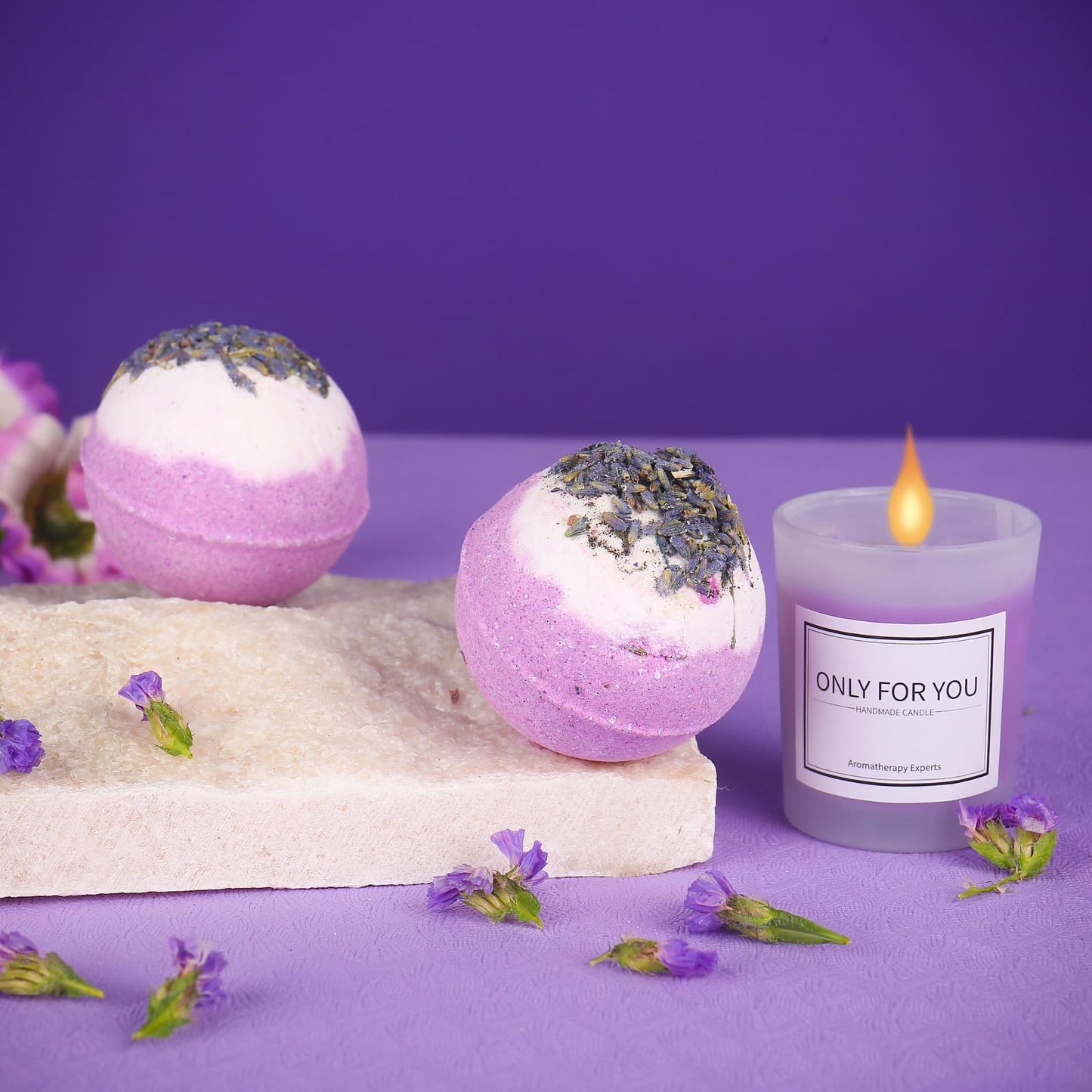 Birthday Gifts for Women, Bath Relaxing Spa Gift Basket Set, Unique Gifts for Her, Friends, Mom, Sister, Coworker, Wife, Girlfriend, Purple Gifts for Women, Mothers Day, Christmas