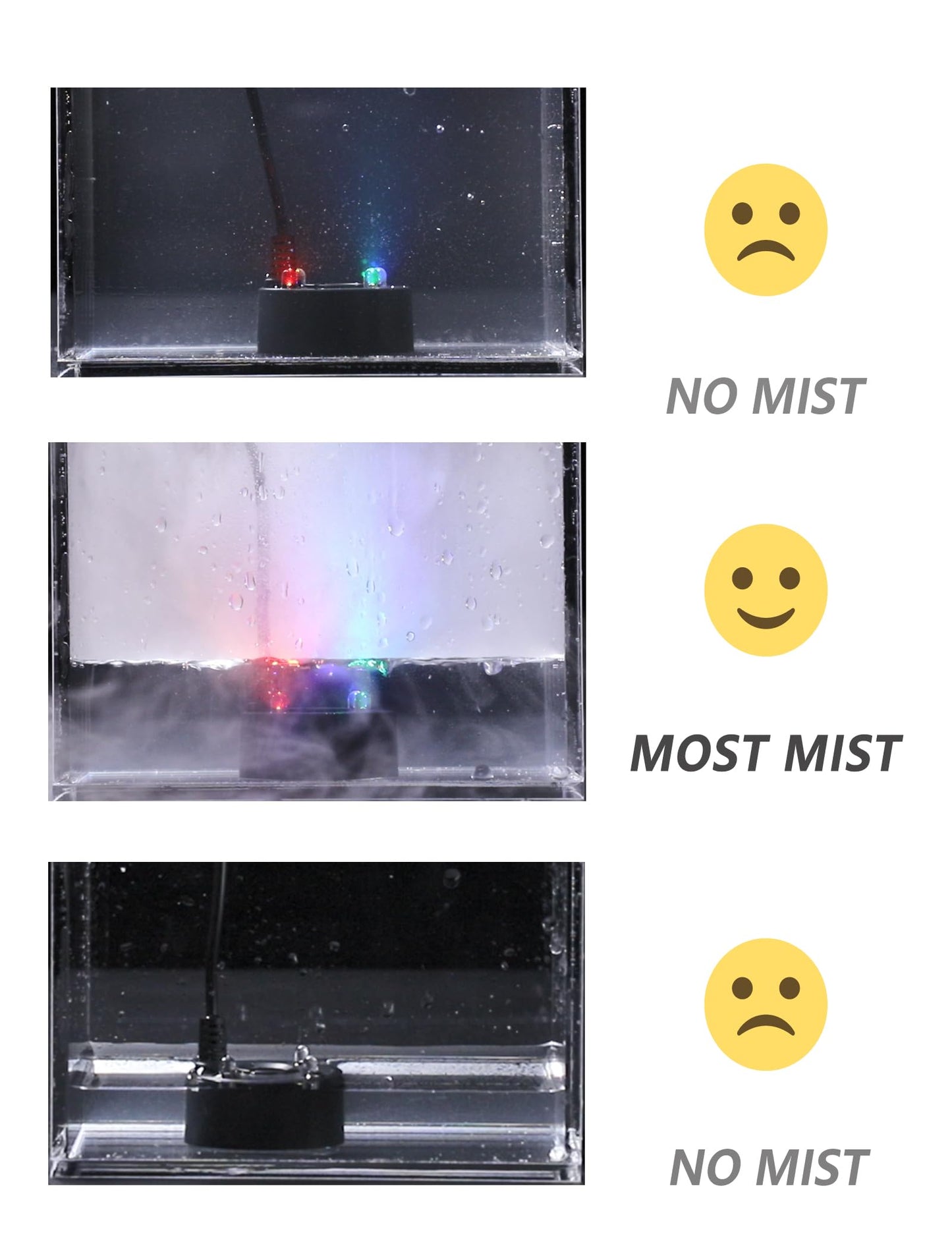 alizzy USB Plug 4 Ultrasonic Mist Maker with Super Upgraded Splash Guard, Indoor Fountain Water Feature Halloween Cauldron Mini Fog Machine, Air humidifier Portable Reptile Fogger