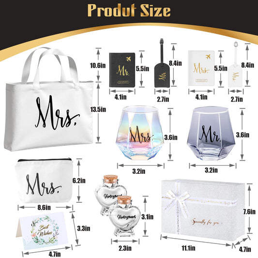 LIAVOEIZ Wedding Gifts Engagement Gifts Box Basket for Couples-Newlywed Marriage-Mr and Mrs Gifts- Bride To Be Gifts