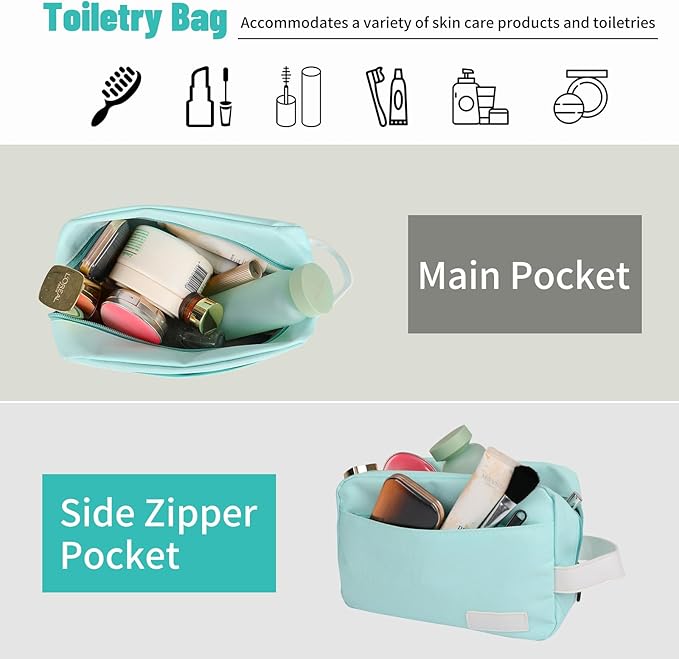 5-Piece Lightweight Luggage with Backpack Sets, ABS+PC Hard Shell Suitcase with TSA Lock & YKK Zipper (MInt Green, 20in/24in/28in/BP/TB)