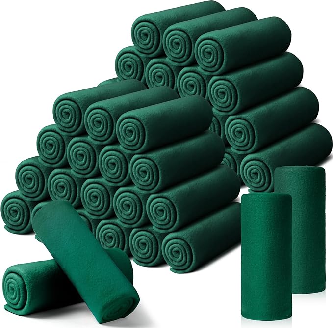 Kinlop 40 Packs Fleece Blanket Bulk 60 x 50 Inch Soft Lightweight Fleece Cozy Blanket Warm Throw Plush Pet Throw for Bed Couch Sofa Home Office Wedding Gifts Travel Camping (Turquoise Green)
